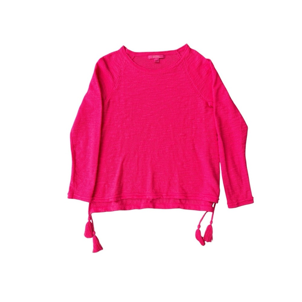 Lilly Pulitzer Jody Lightweight Sweater Top Neon Pink Women's Size L
